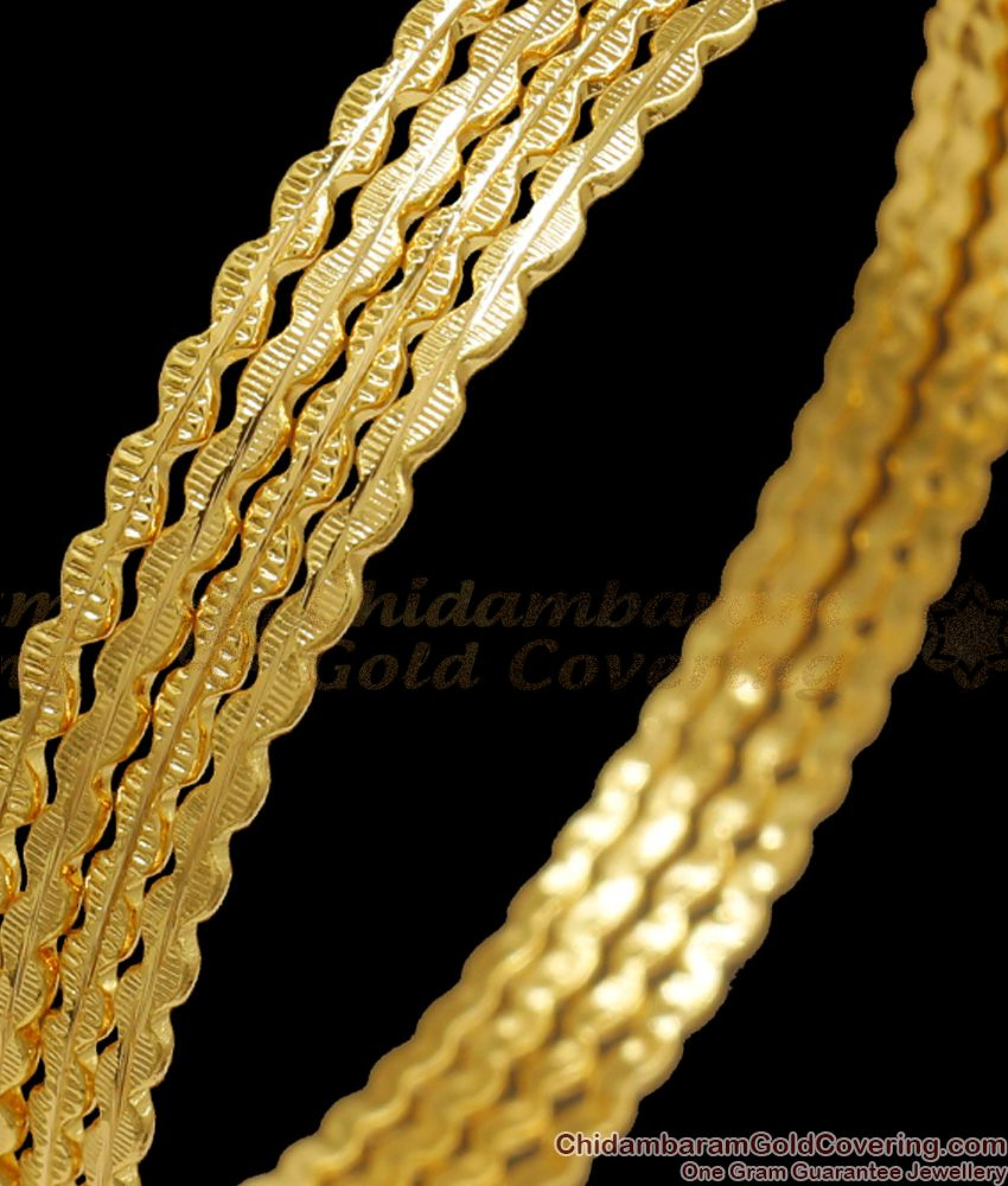 BR2099-2.8 Size Set Of Four Daily Wear Thin Plain Gold Bangles Shop Online