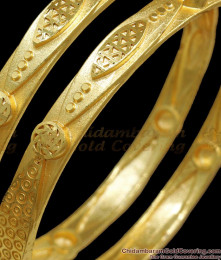 BR2127-2.6 Size Unique 2 Gram Gold Bangle Bridal Wear For Marriage