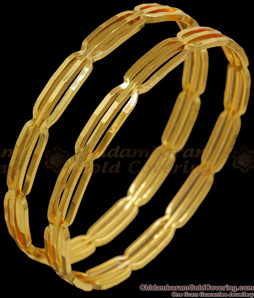 BR2133-2.10 Size Daily Wear Gold Bangle Simple Designs
