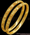 BR2136-2.4 Size Spade Design 1 Gram Gold Bangles Guarantee Jewelry