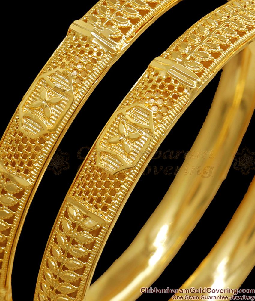 BR2139-2.4 Size Kerala Design Daily Wear One Gram Gold Bangles Shop Online BR2139-2.4 Size Kerala Design Daily Wear One Gram Gold Bangles Shop Online