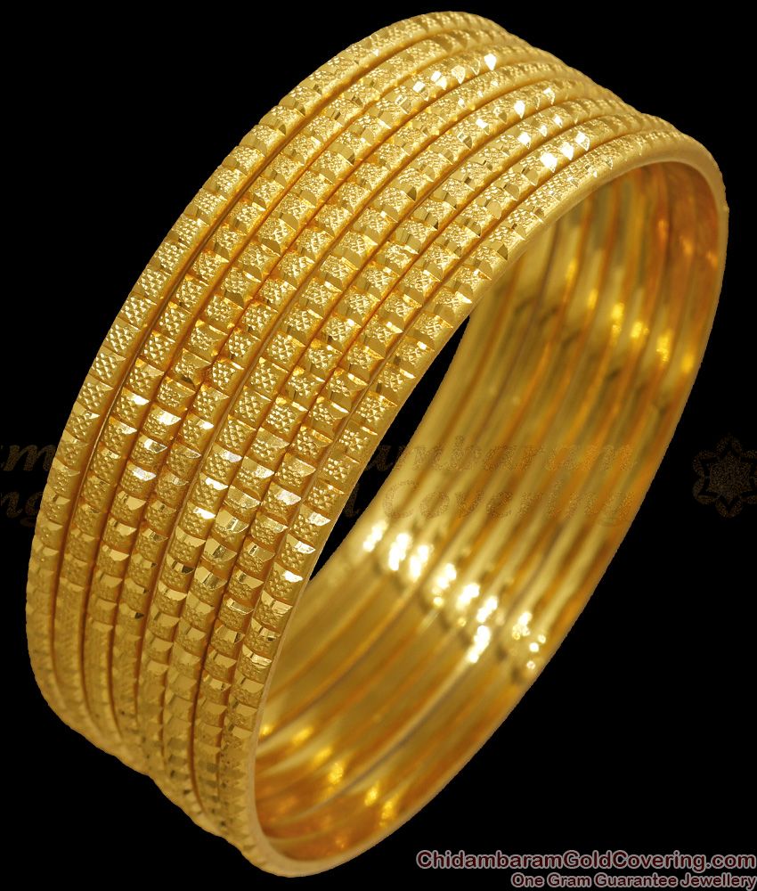 BR2143-2.10 Size Non Guarantee 8 Pieces Thin Gold Bangle Designs Shop Online