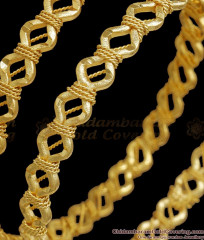 BR2161-2.8 Size Attractive Gold Plated Bangle Spiral Thread Designs BR2161-2.8 Size Attractive Gold Plated Bangle Spiral Thread Designs
