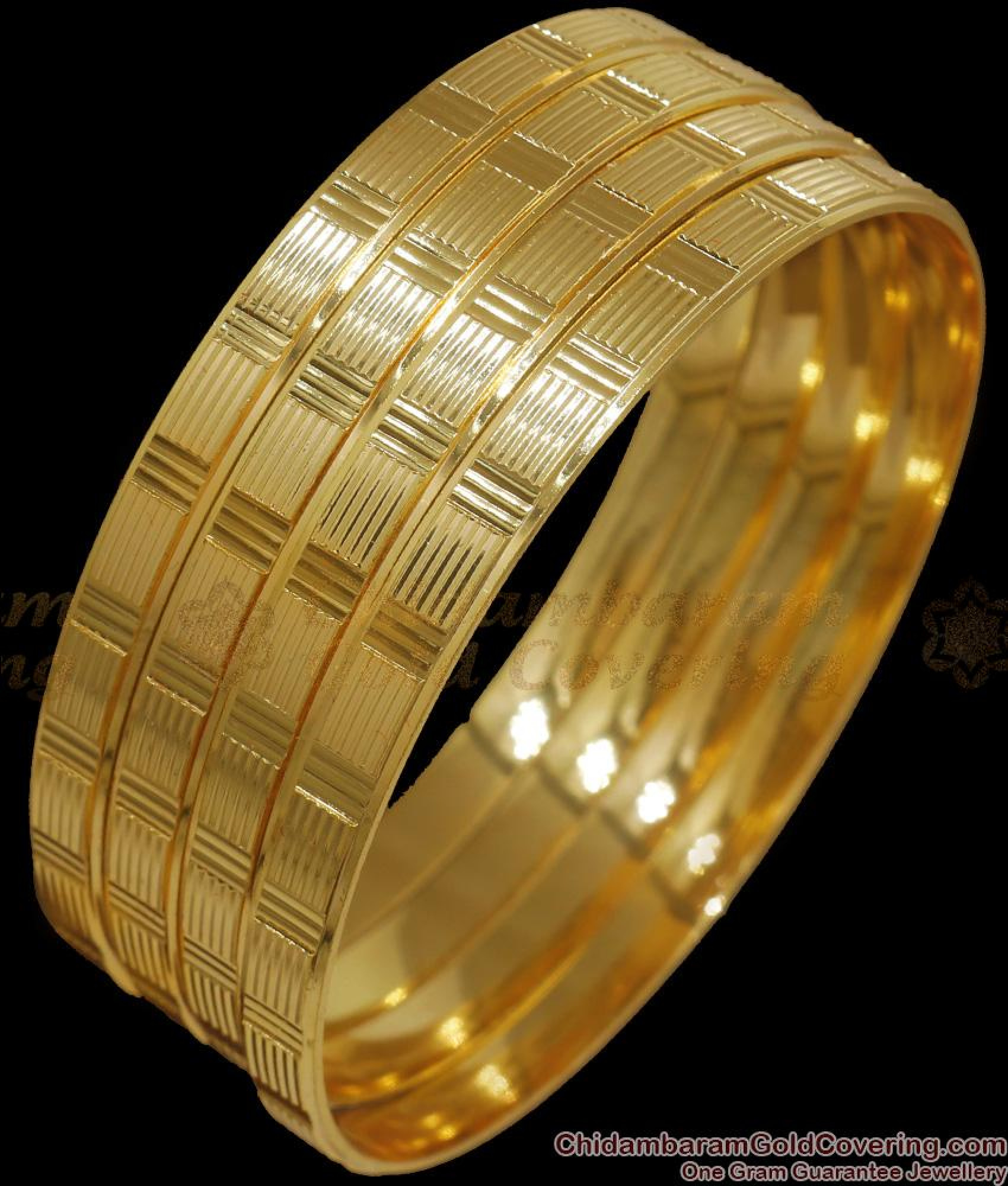 BR2162-2.4 Size Set of 4 One Gram Gold Bangles Womens Bridal Fashion ...