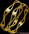 BR2163-2.10 Size Set Of Two Gold Neli Bangles Heart Designs