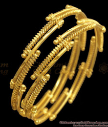 BR2169-2.8 Size 2 Gram Gold Semiya Bangles Forming Jewelry Collections