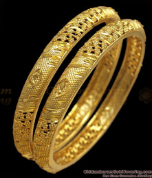 BR2170-2.4 Size Real Gold Tone Bangle Designs Bridal Collections For Womens