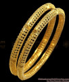 BR2171-2.4 Size Beautiful 916 Gold Pattern Kerala Bangle Net Pattern Bridal Collections