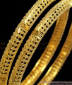 BR2171-2.10 Size Beautiful 916 Gold Pattern Kerala Bangle Net Pattern Bridal Collections