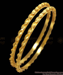 BR2173 2.8 Size Stylish 2 Gram Gold Bangle Spiral Forming Design
