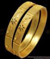 BR2174-2.8 Size Bridal Forming Gold Bangle Floral Meenakari Pattern Shop Online