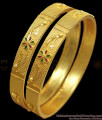 BR2174-2.10 Size Bridal Forming Gold Bangle Floral Meenakari Pattern Shop Online