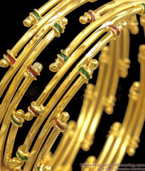 BR2178-2.6 Stylish Enamel Menakari 2 Gram Gold Semiya Bangle Shop Online BR2178-2.6 Stylish Enamel Menakari 2 Gram Gold Semiya Bangle Shop Online