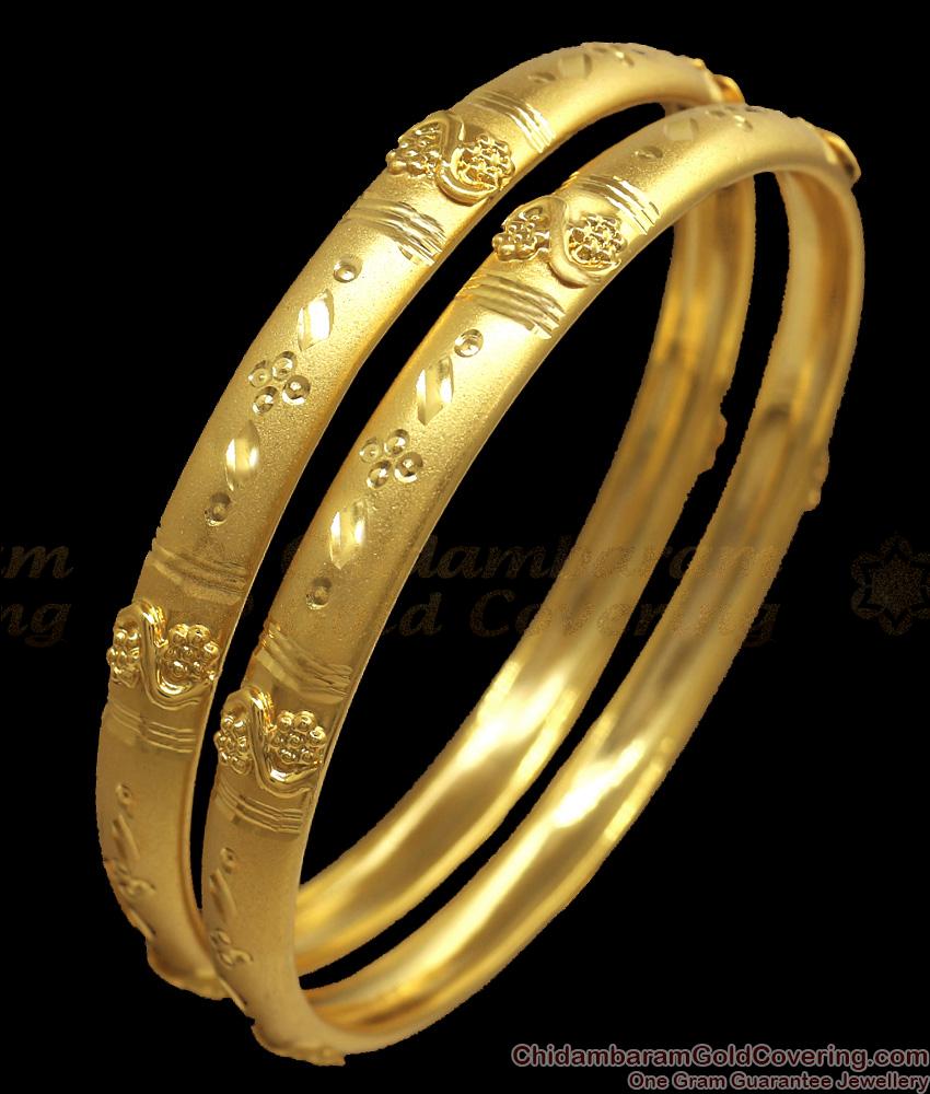 BR2179-2.10 Two Gram Gold Bangle 916 Gold Pattern Forming Collections