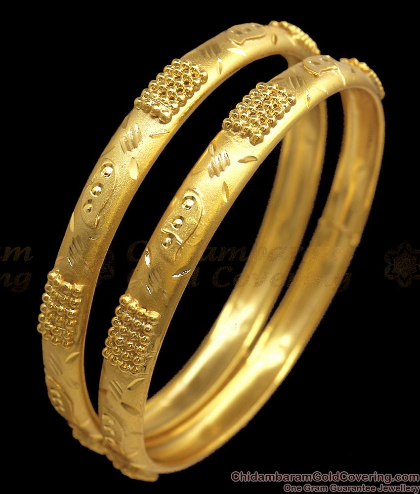 BR2180-2.10 Unique Light Weight Forming Two Gram Gold Bangles Bridal Collections