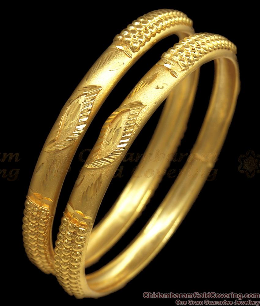 BR2181-2.4 Size New Arrival Two Gram Gold Bangles Design For Womens Bridal