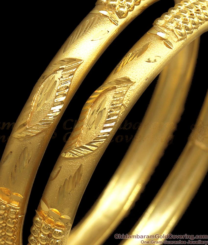 BR2181-2.2 Size New Arrival Two Gram Gold Bangles Design For Womens Bridal