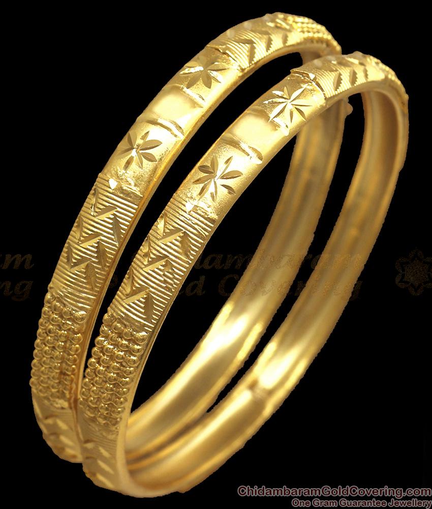 BR2185-2.8 Size Trendy One Gram Gold Bangles Collections Daily Use