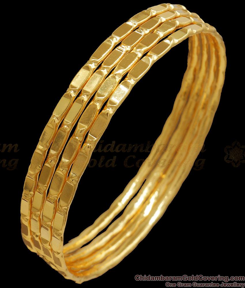 BR2194-2.8 Size Set of 4 One Gram Gold Bangles Daily Wear Collections Shop Online