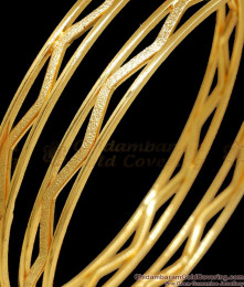 BR2198-2.10 Size Set Of Two Gold Plated Bangles Neli Designs