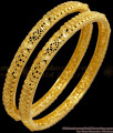BR2200-2.6 Size Beautiful Floral 2 Gram Gold Bangles 916 Gold Design
