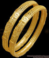 BR2203-2.10 Size Two Gram Gold Bangles Swastic Design Bridal Collections