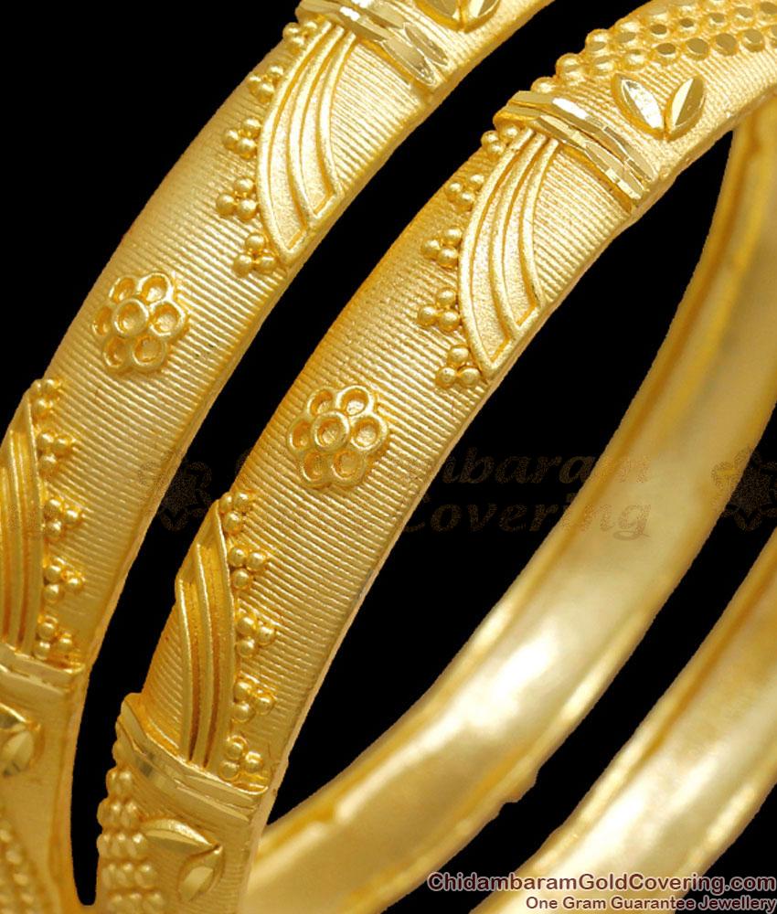 BR2204-2.8 Size Latest 2 Gram Gold Bangles Bridal Forming Jewelry