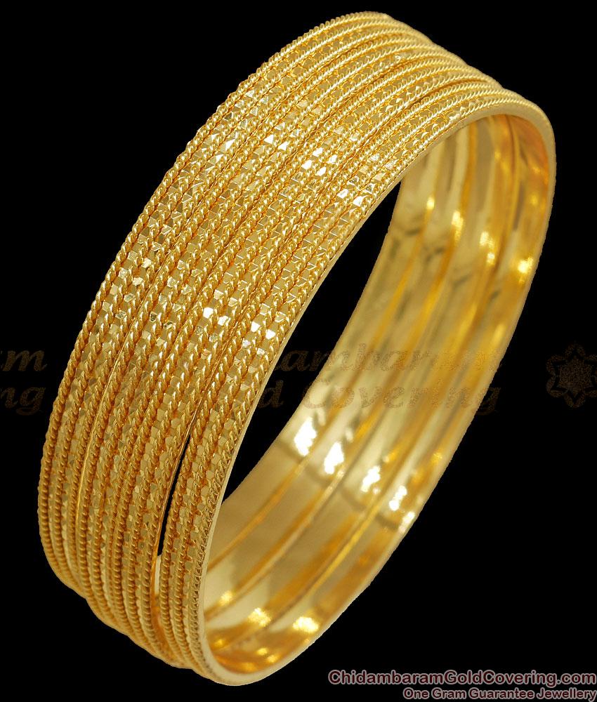 BR2205-2.8 Size Set Of Four Bridal Gold Plated Bangles Shop Online