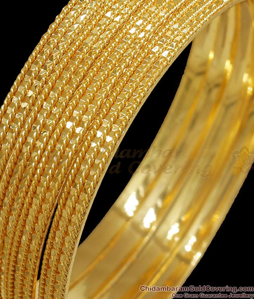 BR2205-2.4 Size Set Of Four Bridal Gold Plated Bangles Shop Online BR2205-2.4 Size Set Of Four Bridal Gold Plated Bangles Shop Online