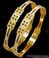 BR2222-2.10 Set Of 2 Stylish Gold Rhodium Bangles Shop Online