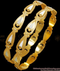 BR2224-2.8 Set Of Two Real Laser Etched Rhodium Gold Bangle Collections BR2224-2.8 Set Of Two Real Laser Etched Rhodium Gold Bangle Collections
