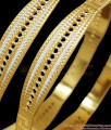 BR2226-2.6 Set Of Two Attractive 22Kt Gold Rhodium Bangles Casual Wear