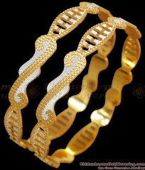 BR2227-2.6 Size One Gram Gold Rhodium Bangles Designer Collections BR2227-2.6 Size One Gram Gold Rhodium Bangles Designer Collections