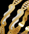 BR2227-2.8 Size One Gram Gold Rhodium Bangles Designer Collections