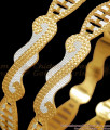 BR2227-2.4 Size One Gram Gold Rhodium Bangles Designer Collections