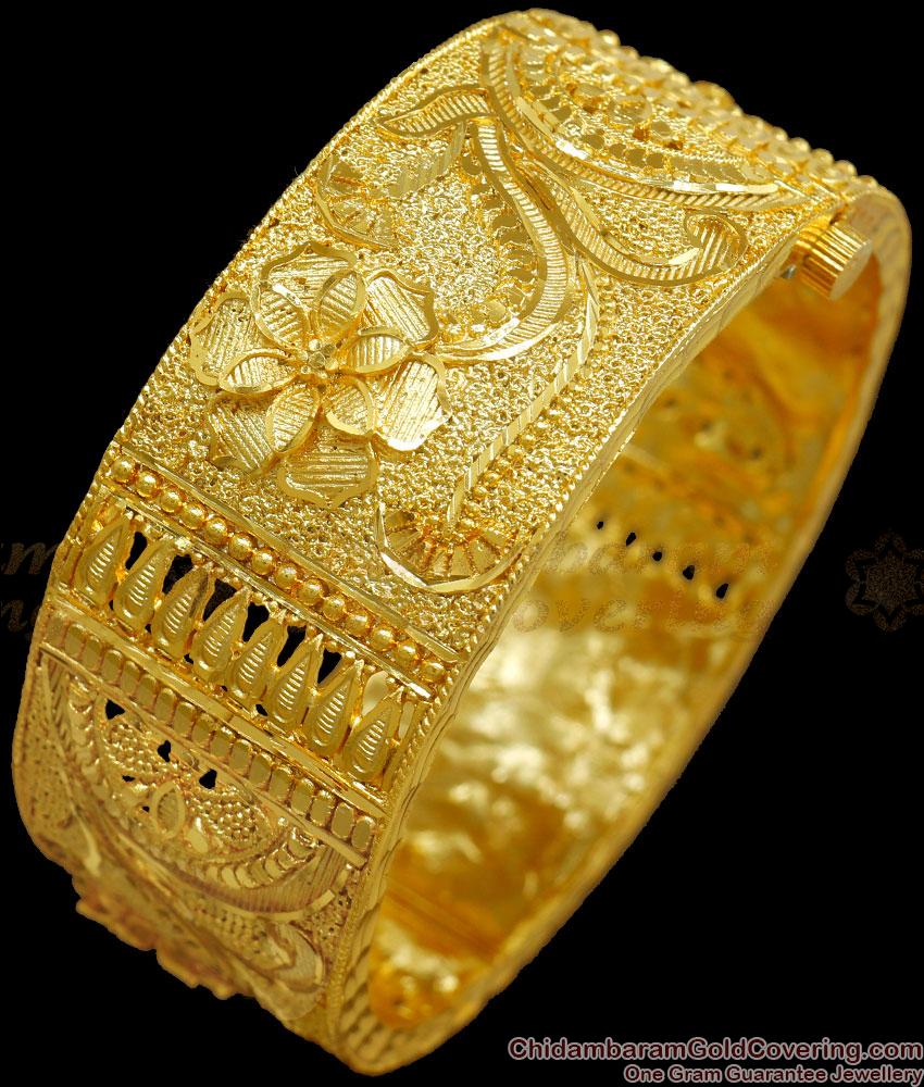 BR2238-2.10 Size High Quality Forming Kada Bangle Broad Screw Type Bridal Designs