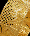 BR2258-2.8 Size Bridal Heavy Gold Plated Broad Kada Bangles Womens Fashion