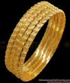 BR2284-2.6 One Gram Gold Bangles Dotted Designs Daily Wear Collections