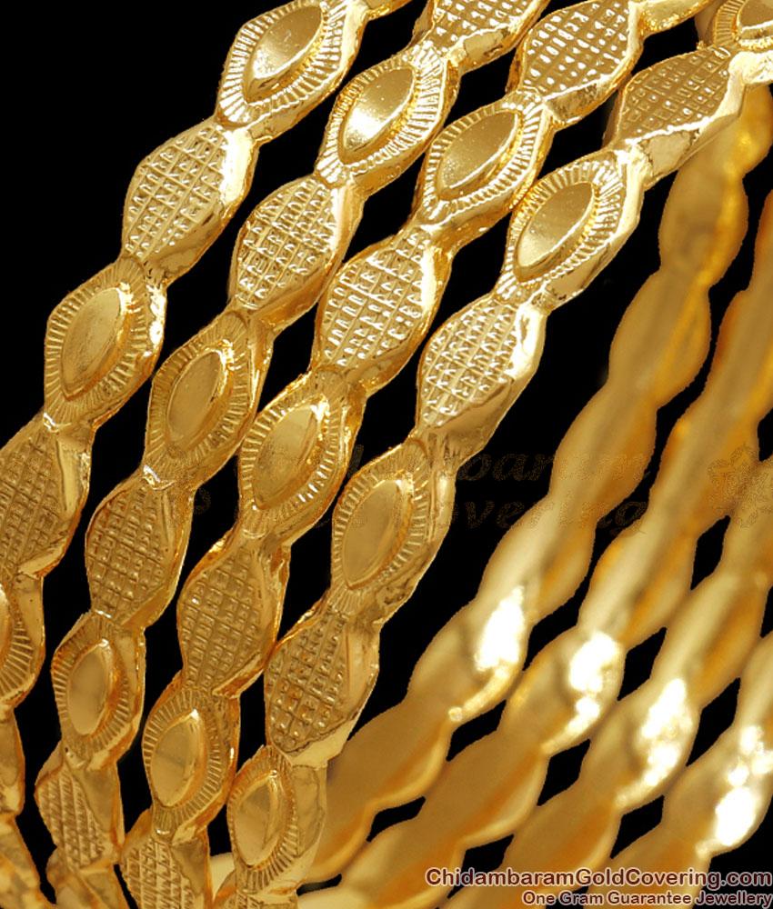 BR2287-2.4 Size Kolkata Design Gold Bangles Party Wear Collection