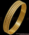 BR2288-2.6 Size Plain Gold Plated Set Of Four Bangles Daily Use