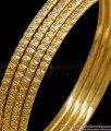 BR2288-2.6 Size Plain Gold Plated Set Of Four Bangles Daily Use