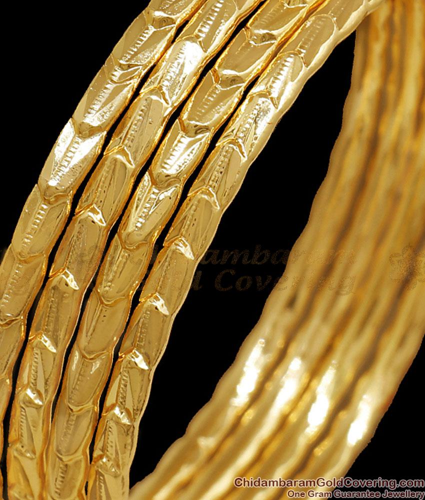 BR2294-2.6 Set Of Four Attractive Daily Wear Gold Bangles Shop Online