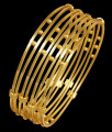 BR2301-2.4 Set Of Four Gold Plated Bangles Plain Double Layer Designs