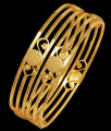 BR2304-2.8 Traditional Plain Gold Bangles Lakshmi Coin Designs Shop Online