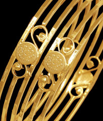 BR2304-2.4 Traditional Plain Gold Bangles Lakshmi Coin Designs Shop Online BR2304-2.4 Traditional Plain Gold Bangles Lakshmi Coin Designs Shop Online