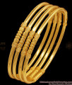 BR2305-2.8 Thick Real Gold Tone Bangles Set Of Four Regular Use Collections
