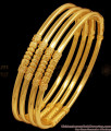 BR2305-2.6 Thick Real Gold Tone Bangles Set Of Four Regular Use Collections