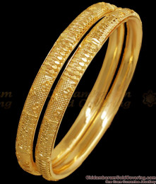 BR2306 2.10 New Arrivals Kerala Bridal Gold Bangles Hollow Designs Shop Online