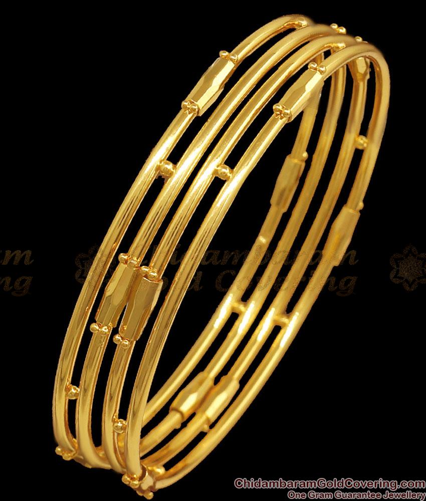 BR2307-2.8 One Gram Gold Bangles Regular Use Collections Shop Online