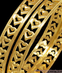 BR2308-2.4 Beautiful Heart Design One Gram Gold Bangles Shop online BR2308-2.4 Beautiful Heart Design One Gram Gold Bangles Shop online